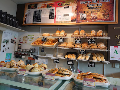 Display cabinet and pastries inside Paris Mt Eden Bakery